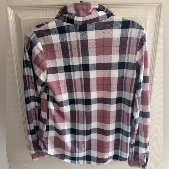 Passport Pink and White Plaid Kids Button-Down Shirt - Picture 4 of 5